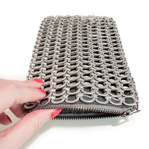 Vintage Soda Can Pop Top Tab Small Clutch Purse Zipper Bag like Escama Studio